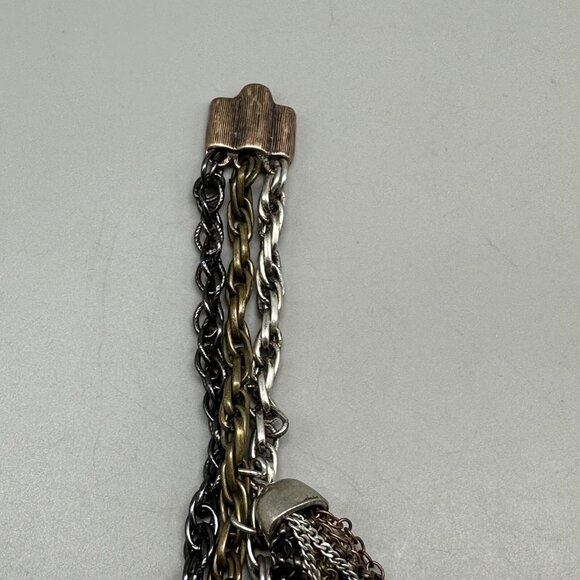 3/$30 Chico’s Women’s Watch Copper Tone Multi Chain Bracelet Magnetic Clasp 7.5" - Picture 6 of 11